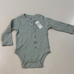 Gap Infant Long-Sleeve Snapsuit - Blue Green